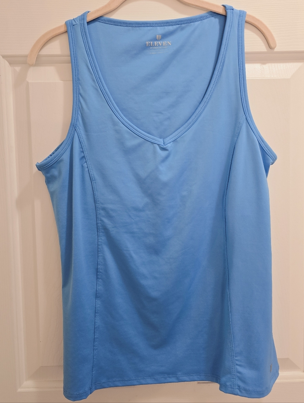 EleVen by Venus Williams High Vibes V-Neck Tennis Tank in Bonnie Blue